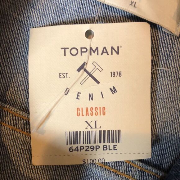NWT Topman Studded Denim Jacket | Large - Picture 6 of 11